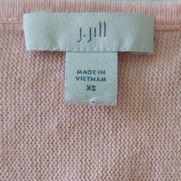 J. Jill Peachy Pink Sleeveless Tunic Fringe Hem Top Women's Size XS - Picture 6 of 9